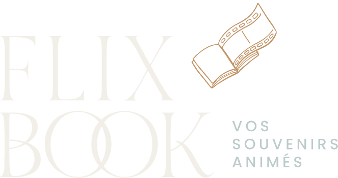 logo flixbook avec icone livre et pellicule